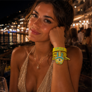 Yellow Hamsa Smile Bracelets